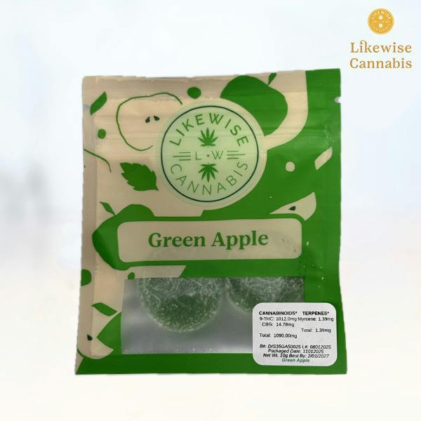 2-PACK 1000MG Green Apple | Gummies | 10pk | 100mg/ea