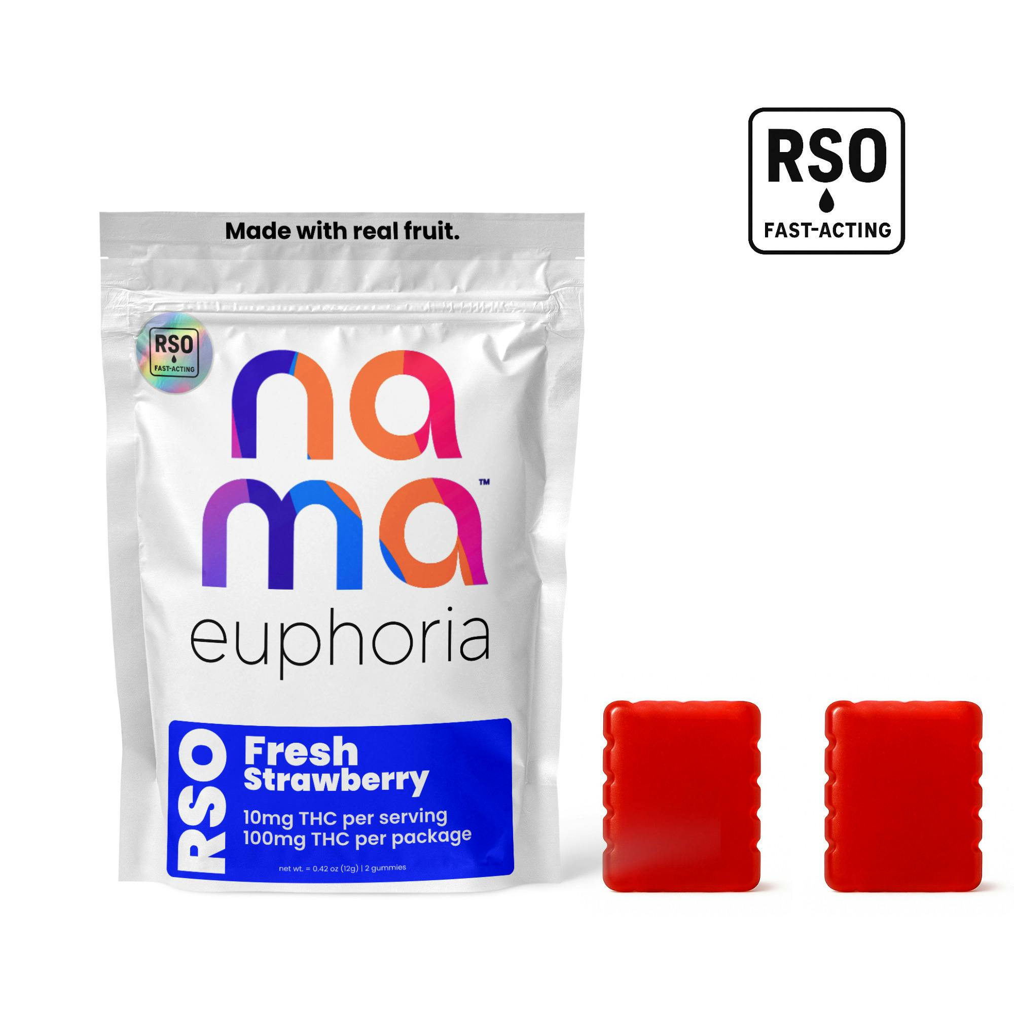 RSO Euphoria (Fresh Strawberry) | Fast-Acting Gummies 2-Pack (100mg) | Gumm