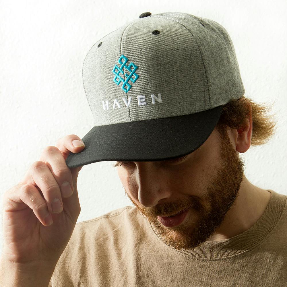 Haven - Main Collection - Heather Grey W/ Black Rim Logo Hat | Apparel | Ha