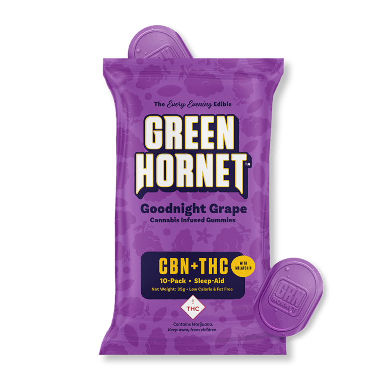 Goodnight Grape Gummies | Gummies | 10pk | 10mg/ea by Green Hornet