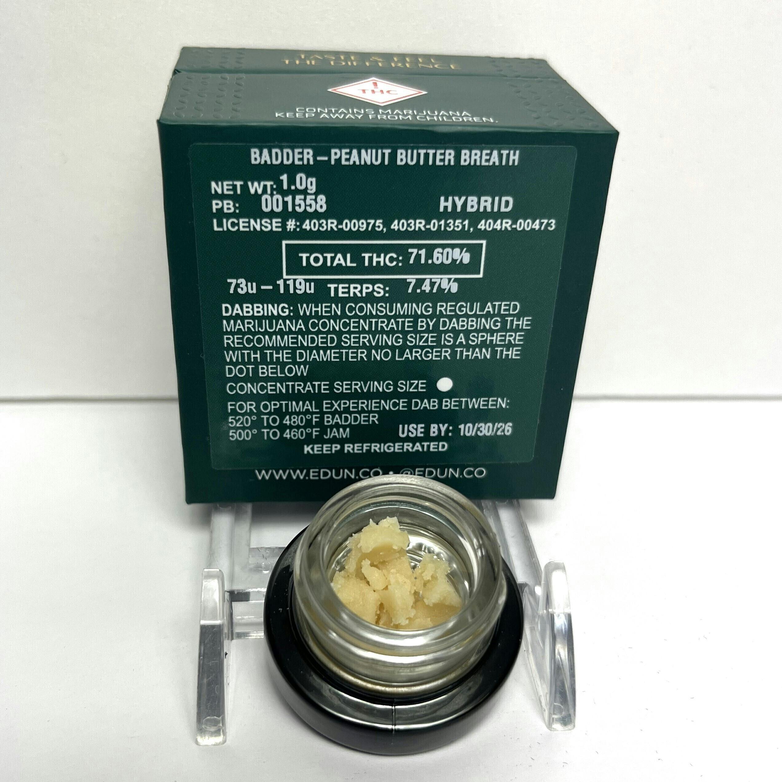 Peanut Butter Breath | Solventless | Rosin | 1g cannabis product