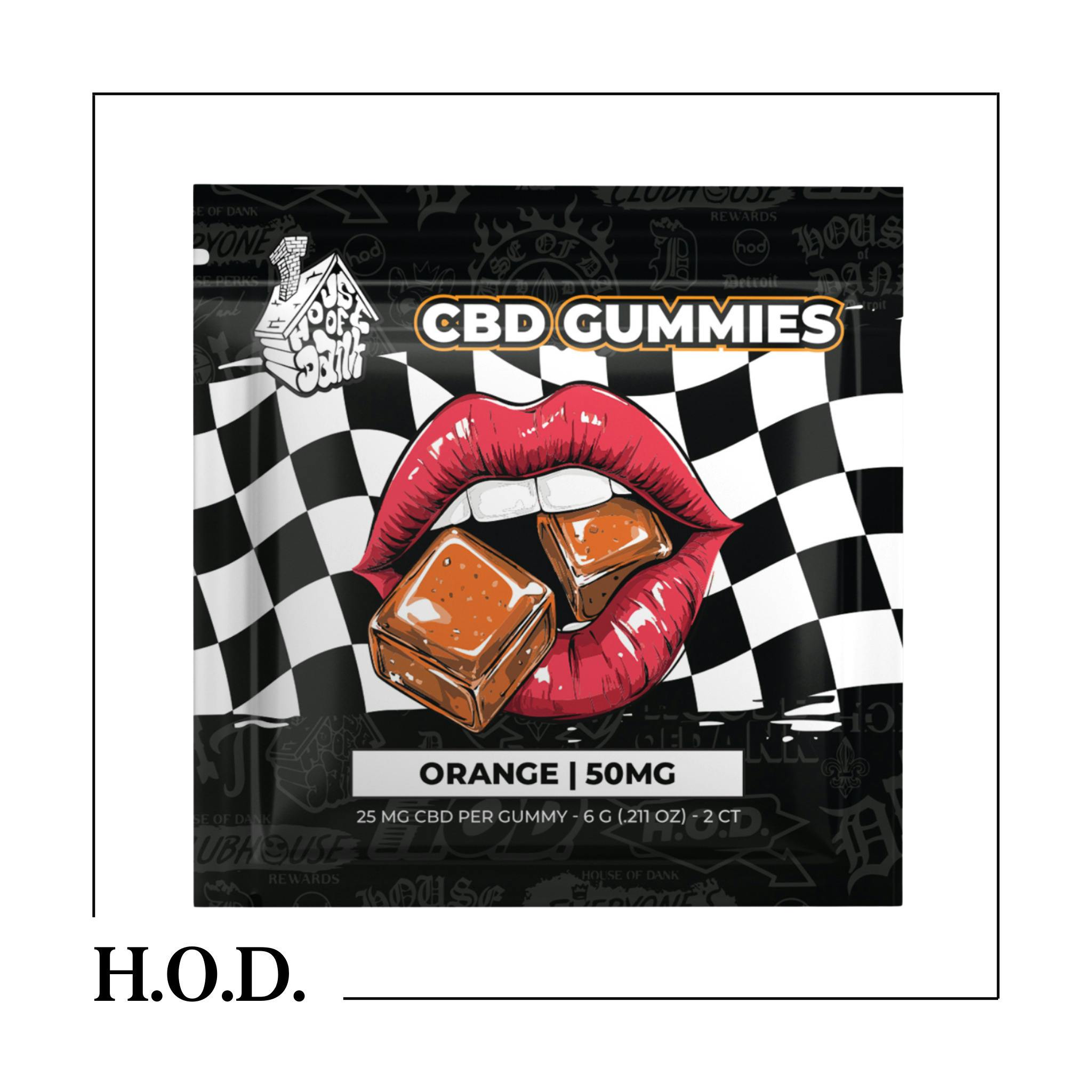 H.O.D. CBD Orange Gummy 25mg | Gummies | 2pk