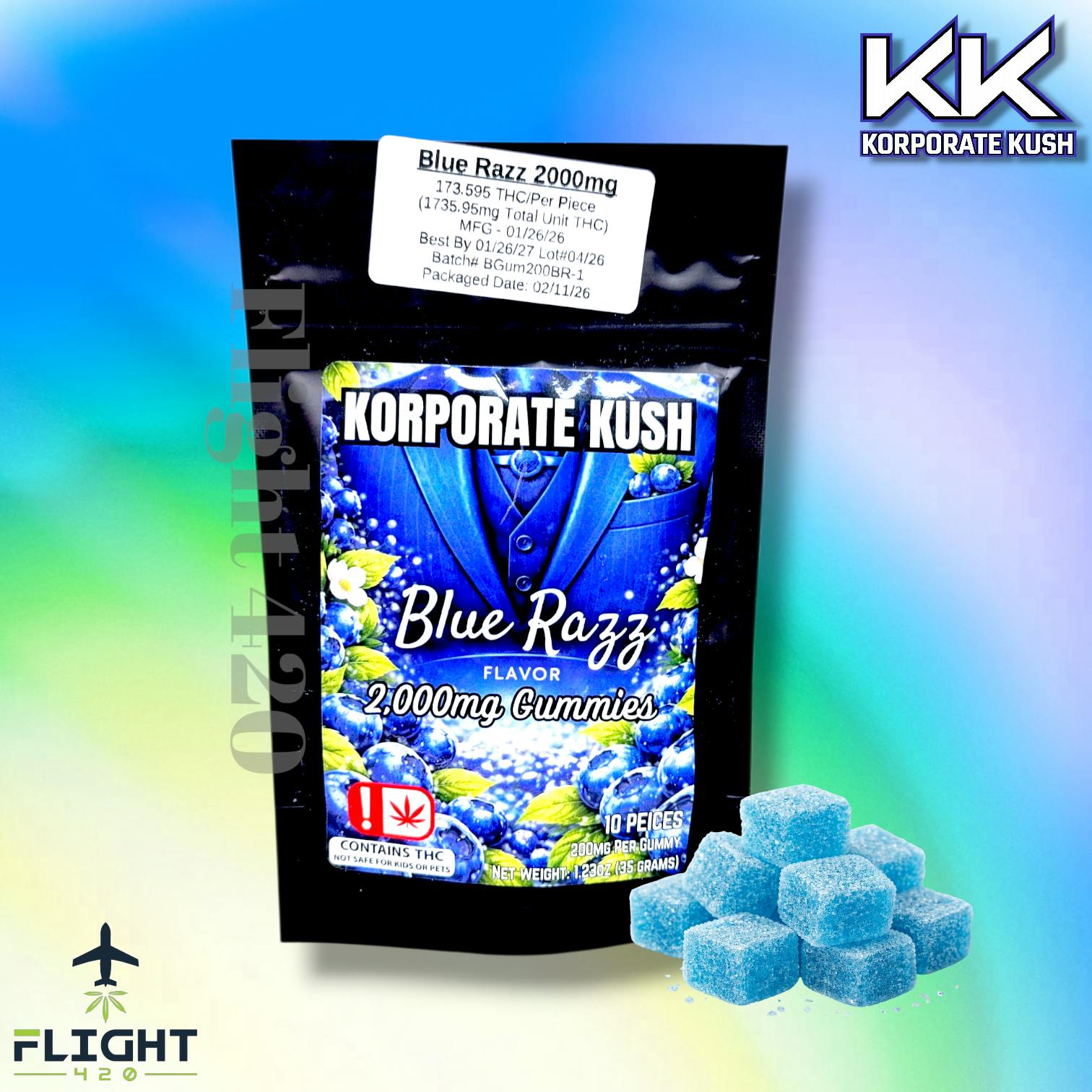 Blue Raz Gummies | Gummies | 10pk | 200mg/ea