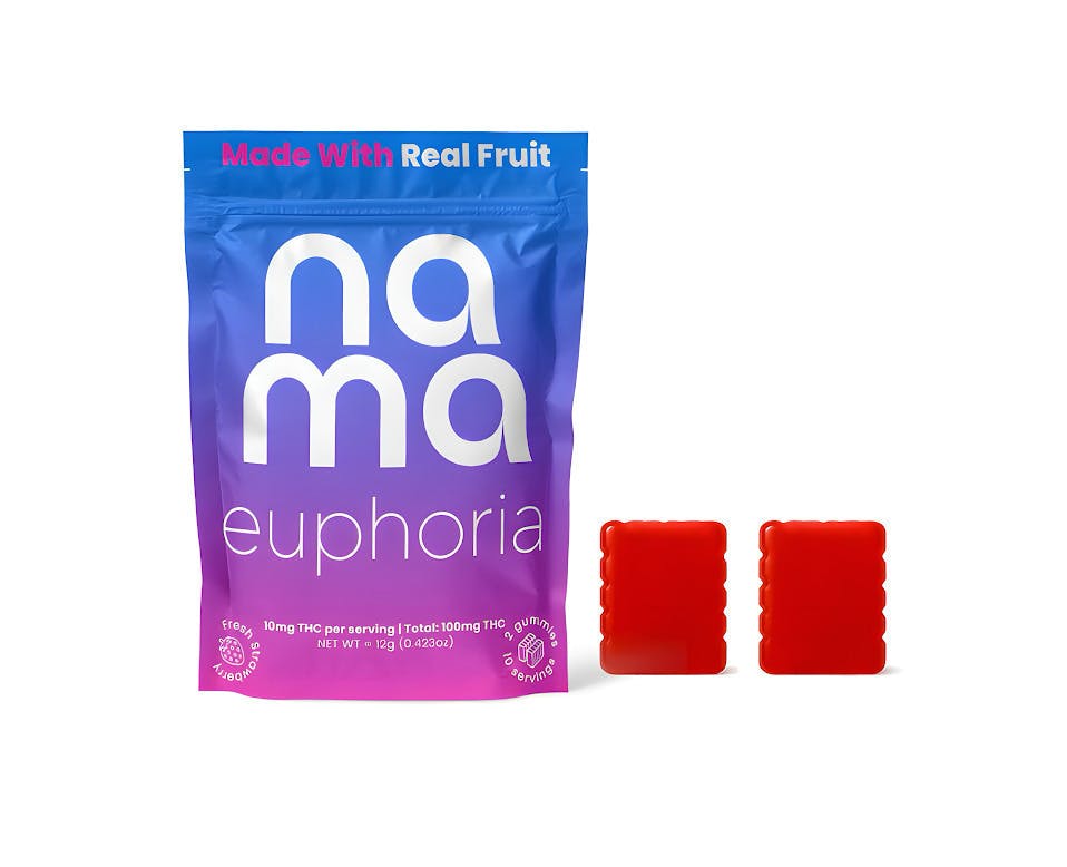 Euphoria Fresh Strawberry | Gummies | 2pk | 50mg/ea at Bloom Cannabis Dispensary