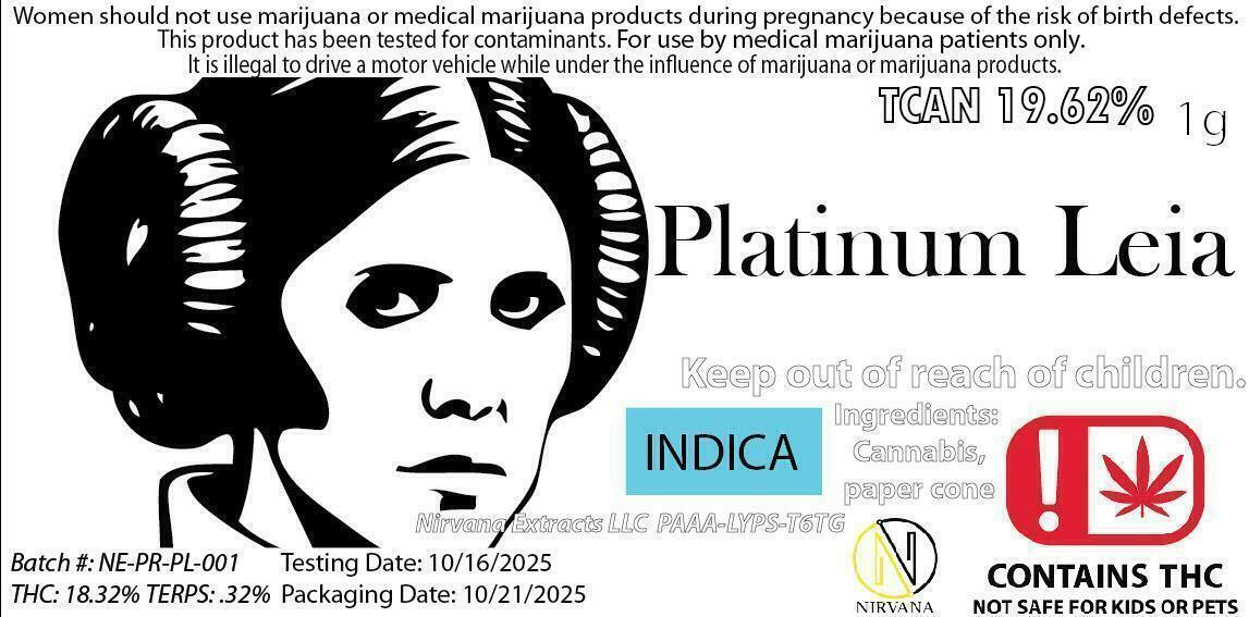 Platinum Leia | Joints | 1g by Nirvana
