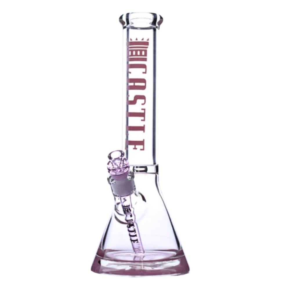 Color Logo Castle Glass Bong - 14" - Purple | Bongs