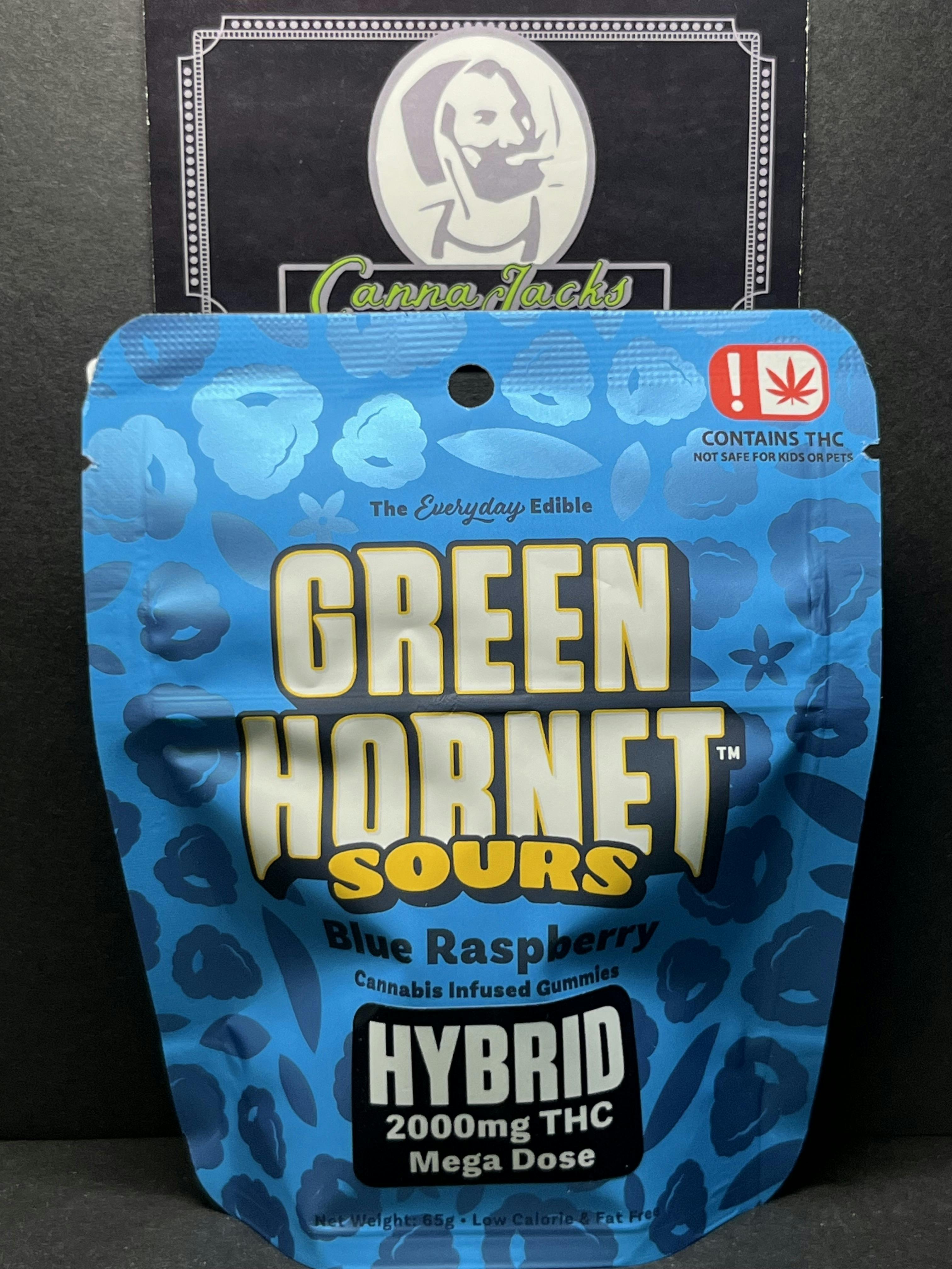Sour Blue Raspberry Gummies | 2000mg/ea by Green Hornet