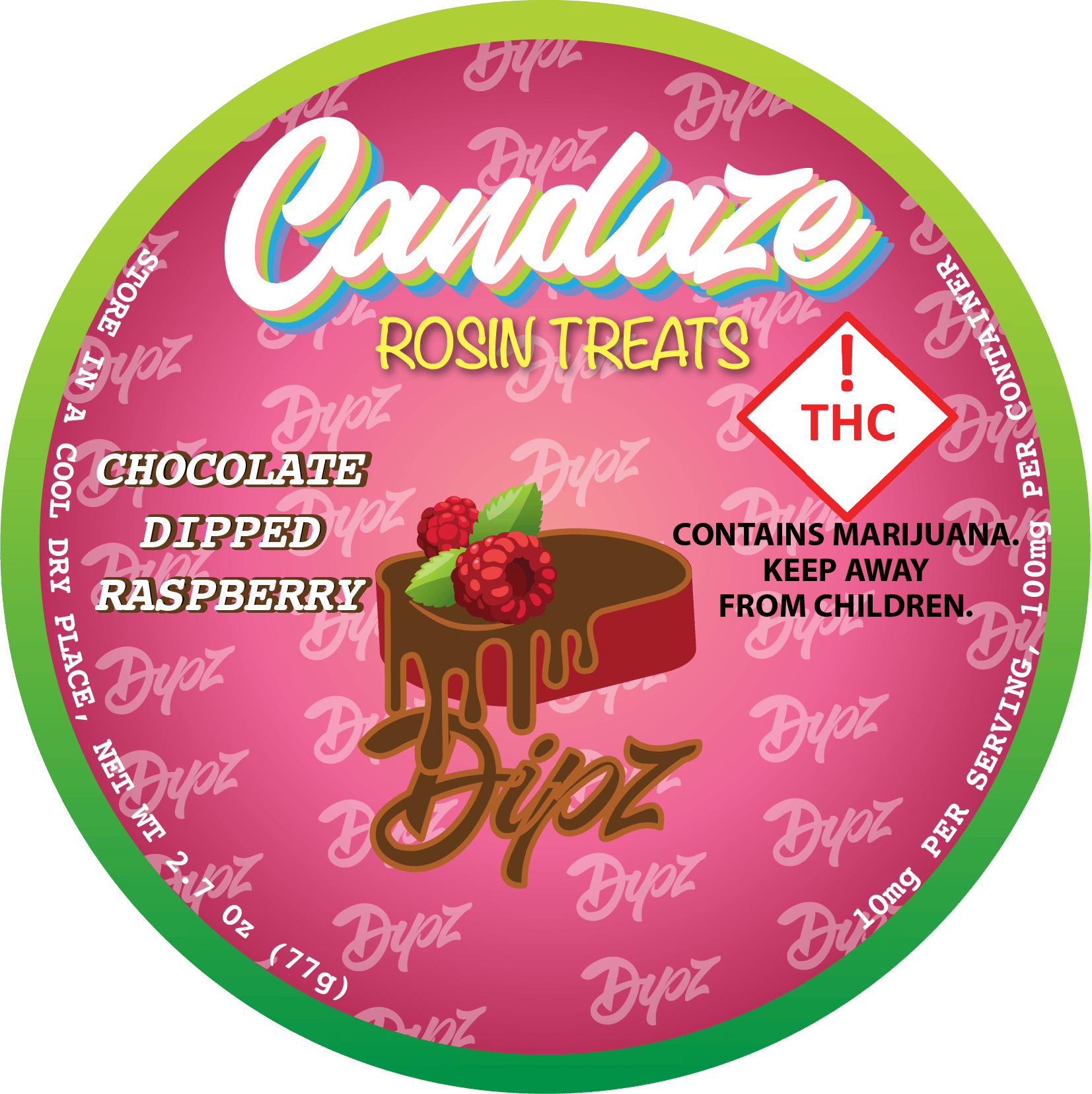 Chocolate Dipped Raspberry | Chocolates | 10pk | 10mg/ea
