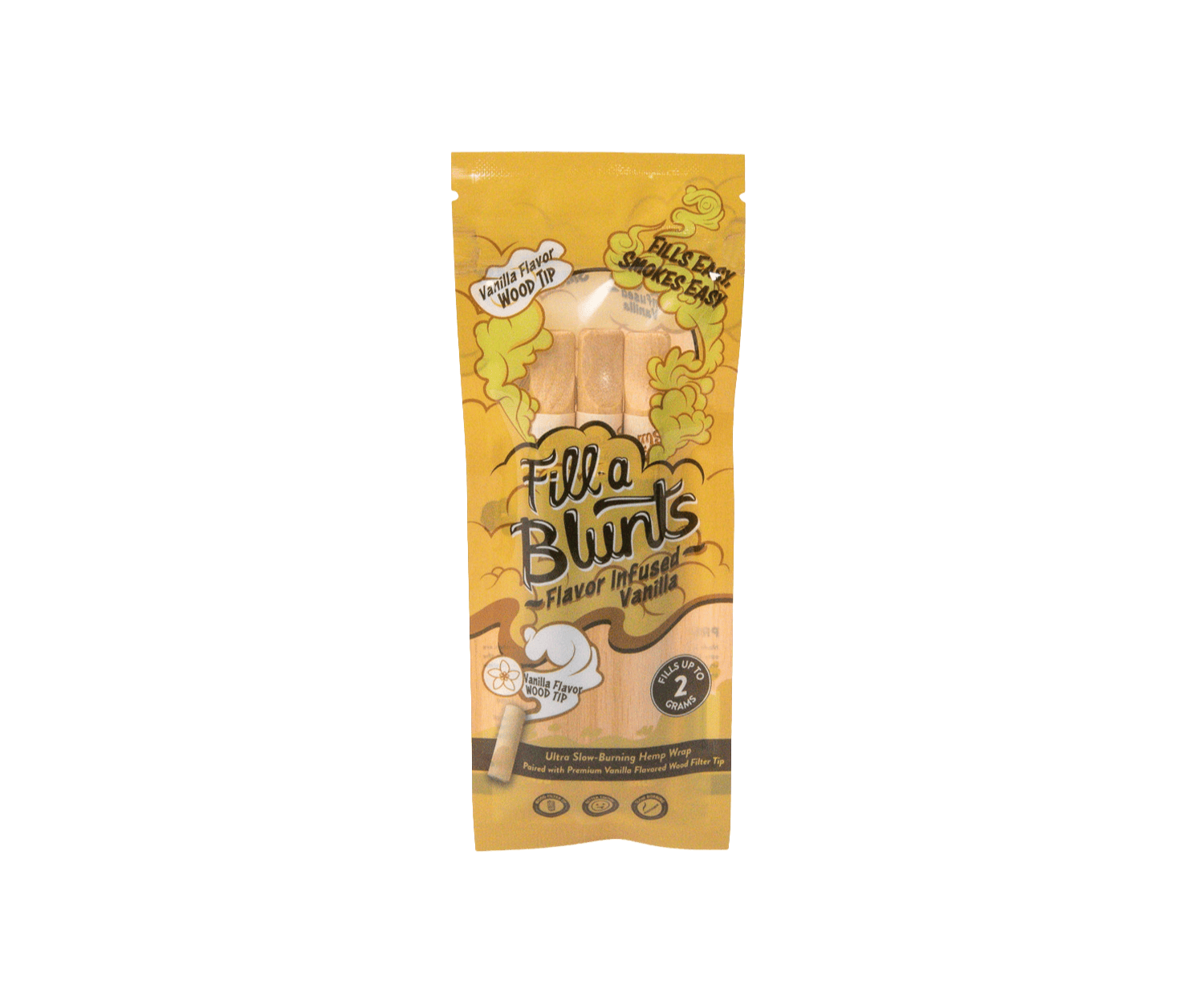 Fill-a Blunt - Hemp Wrapped Blunt Tubes 3pk - Vanilla Flavored Filter | Acc