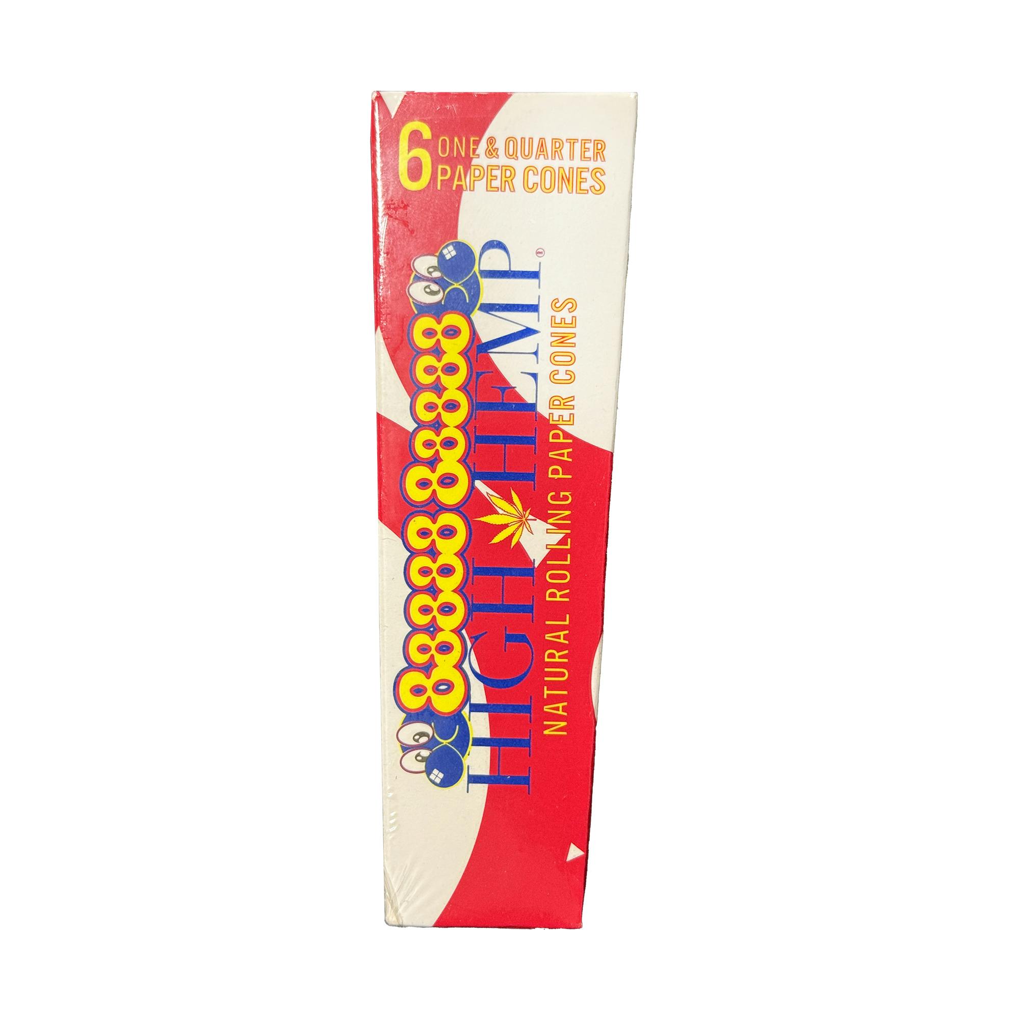 High Hemp 88888 6-Pack Natural Rolling Paper Cones | Accessories