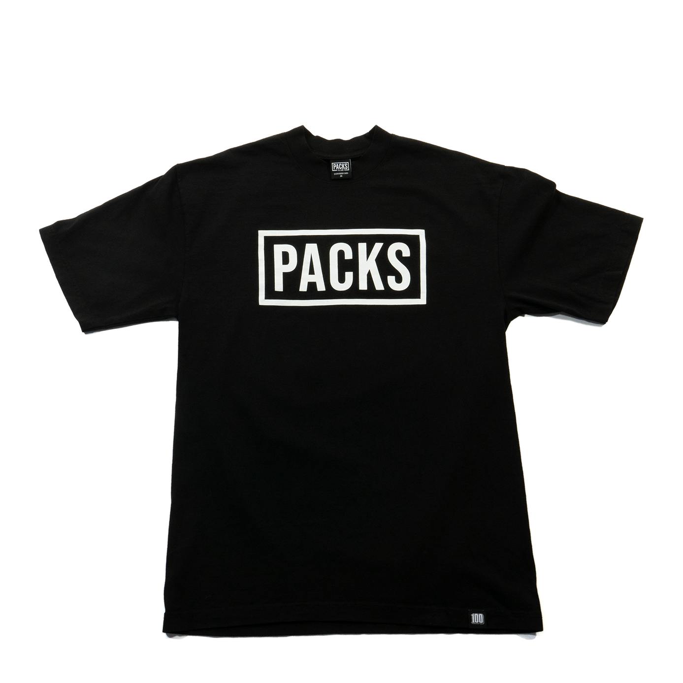 100PACKS - Black Logo - XXL | Apparel