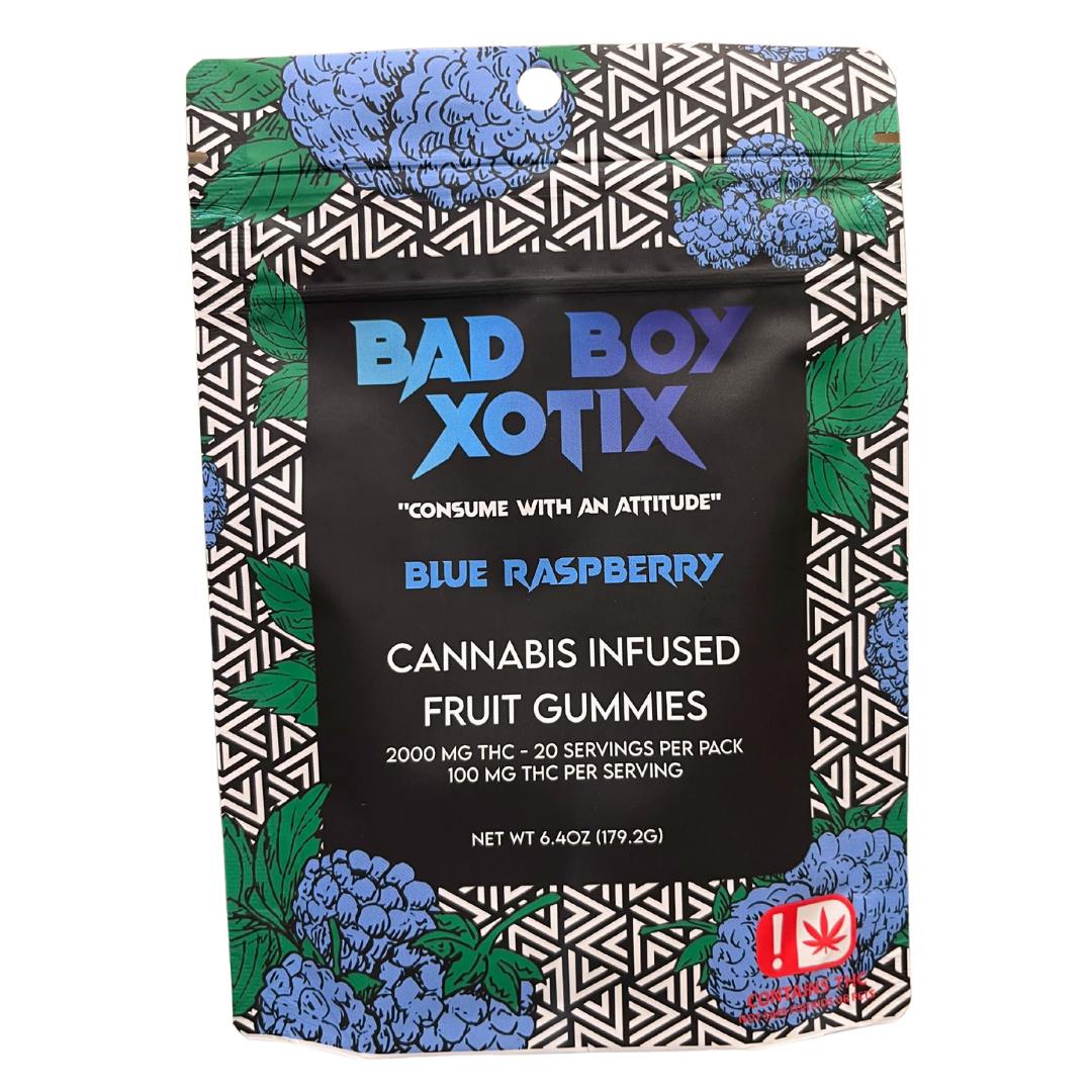 Bad Boy Xotix - Blue Raspberry - 2,000mg Gummies () | Gummies | 20pk | 100m