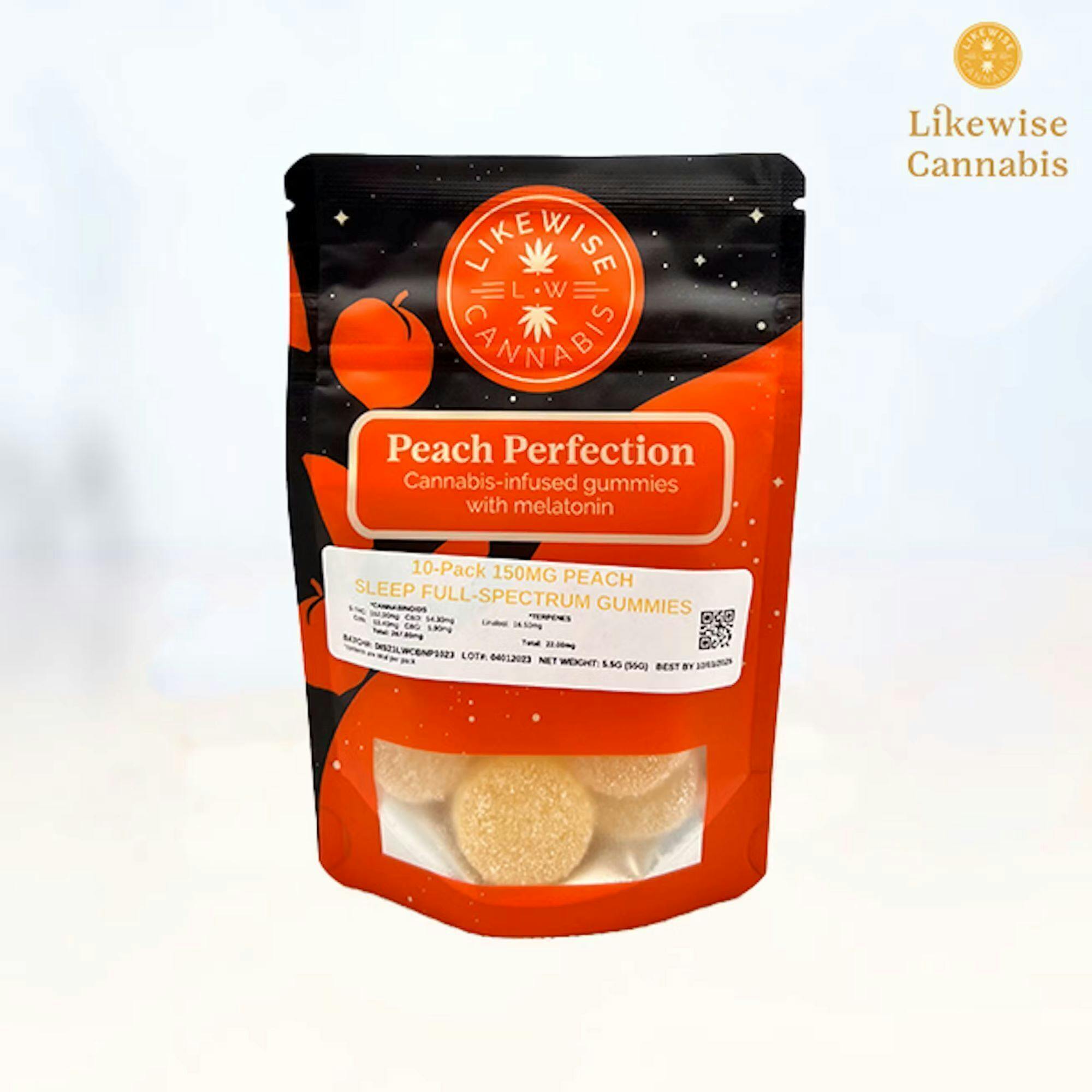 Peach CBN Gummies | Gummies | 10pk | 15mg/ea