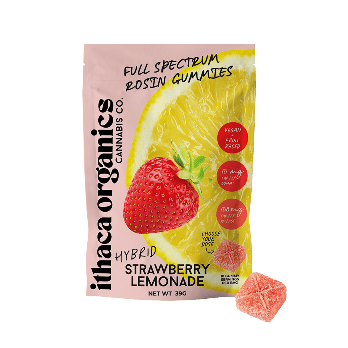 Strawberry Lemonade Rosin Gummies | Gummies | 10pk | 10mg/ea