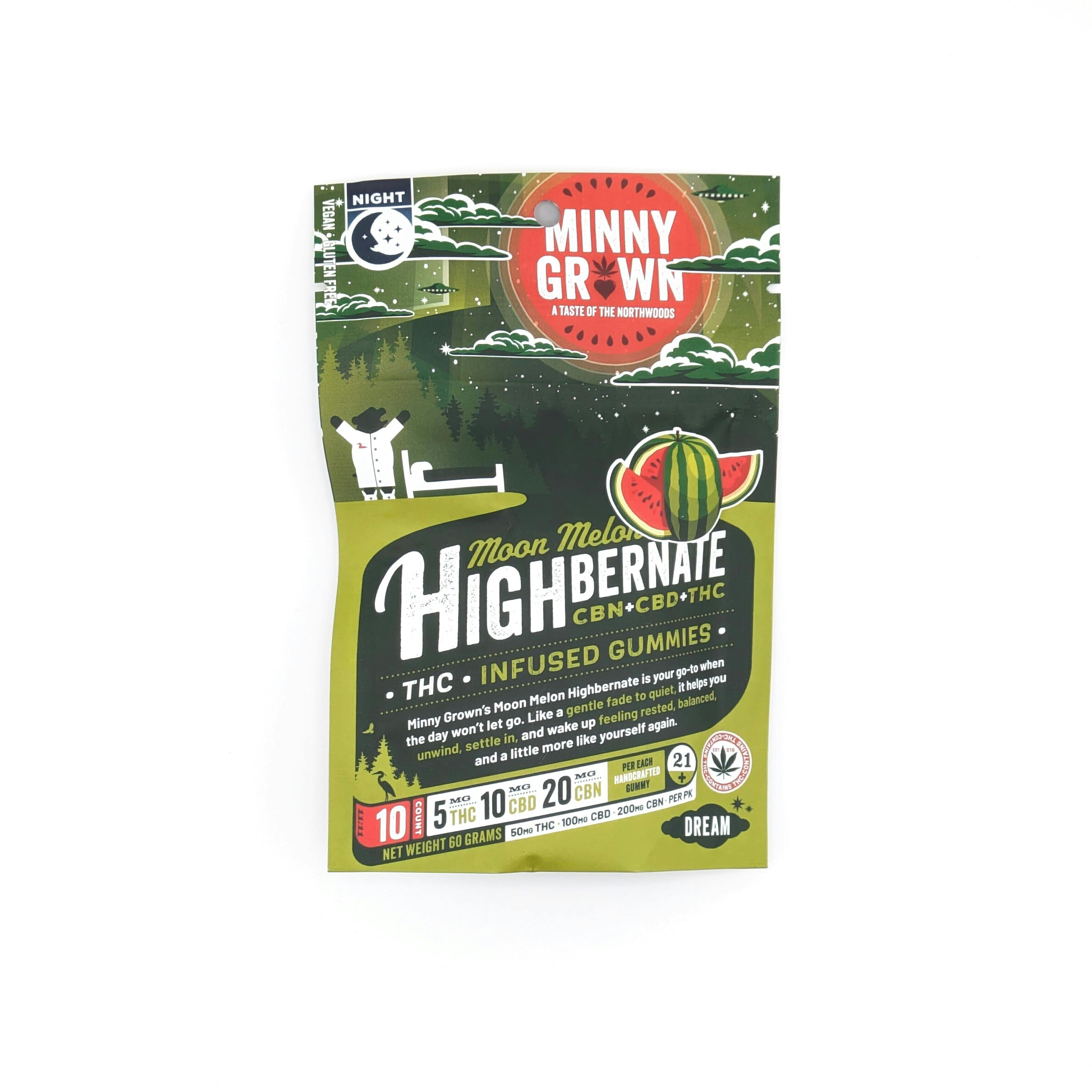 Highbernate Moon Melon Gummies | Gummies | 10pk | 5mg/ea
