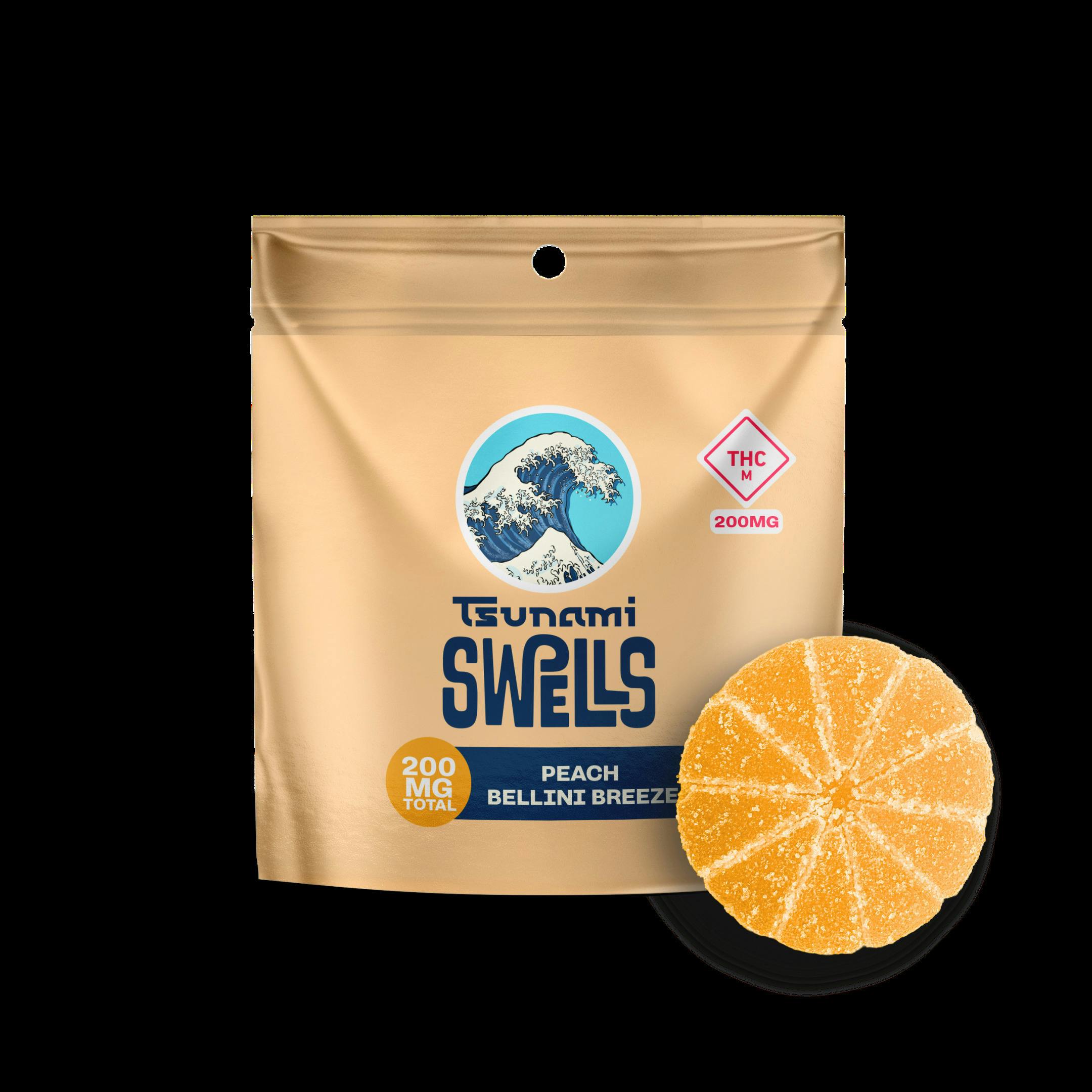 Peach Bellini Breeze - Tsunami Swells - 200mg Gummy | Gummies | 200mg/ea