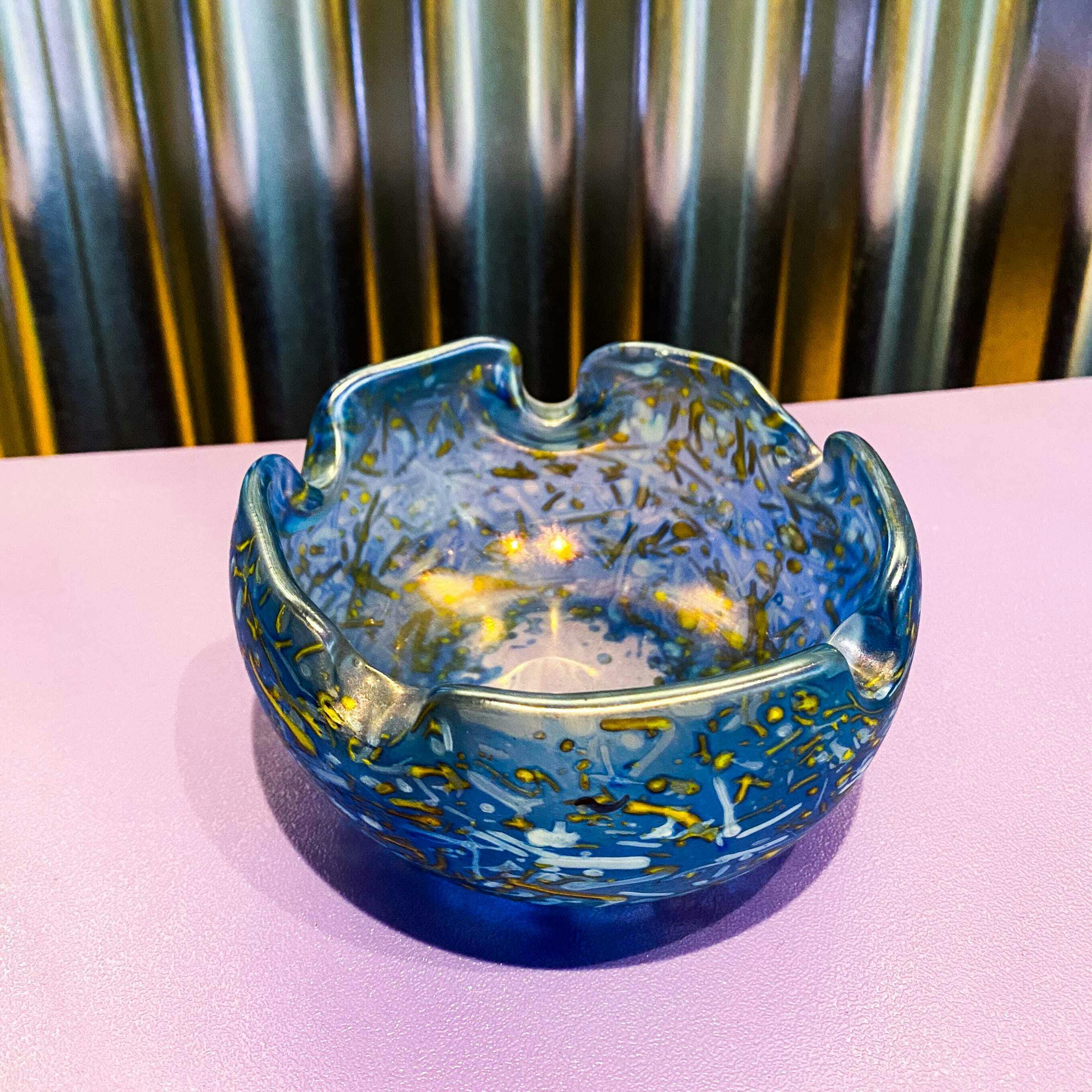 1960s Glacier Art Glass Ashtray | Accessories