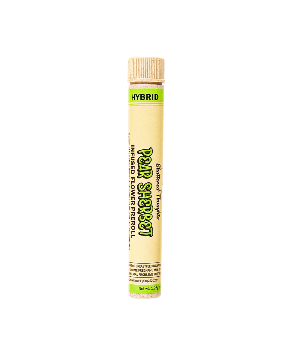 Shattered Thoughts | Pear Sherbet | Infused Joint | Hybrid | 1.25g by Shattered Thoughts