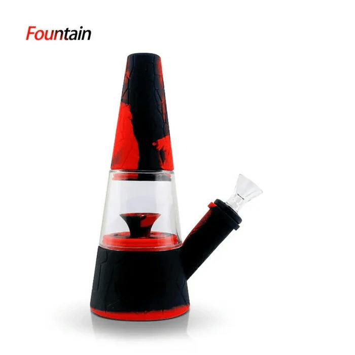 Waxmaid 7.87" Fountain Silicone Glass Water Pipe | Dab Rigs