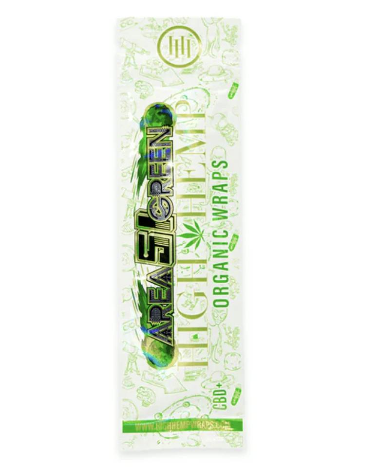 High Hemp - Organic Wraps - Area 51 Green- 2 Pack | Accessories