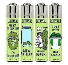 Clipper Reusable Butane Lighter - Greens | Accessories