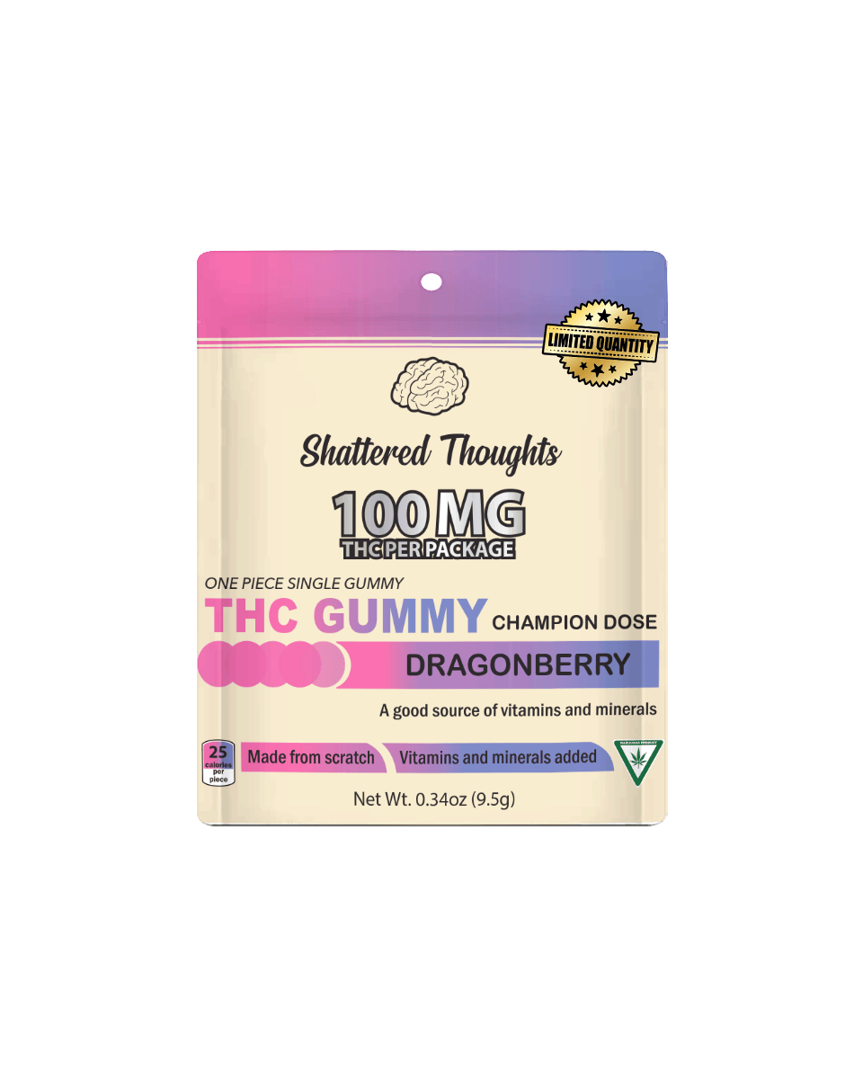 Shattered Thoughts | Dragonberry Single Gummy | 100mg by Shattered Thoughts