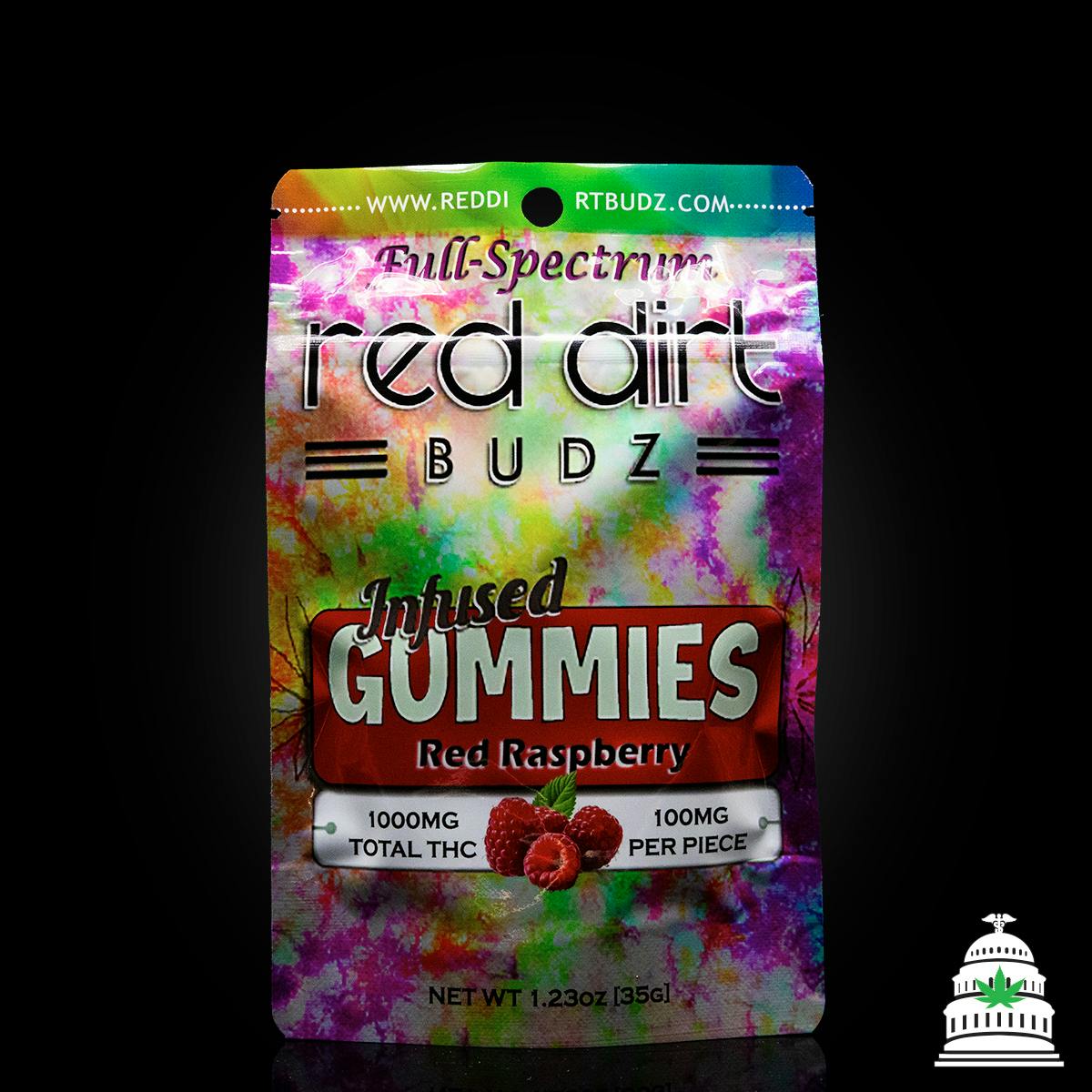 Red Raspberry - 1000mg Red Dirt Gummies | Gummies | 10pk | 100mg/ea