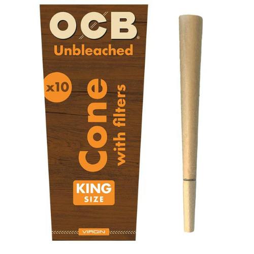 King Size Virgin Unbleached Cones (10 Pack) | Accessories
