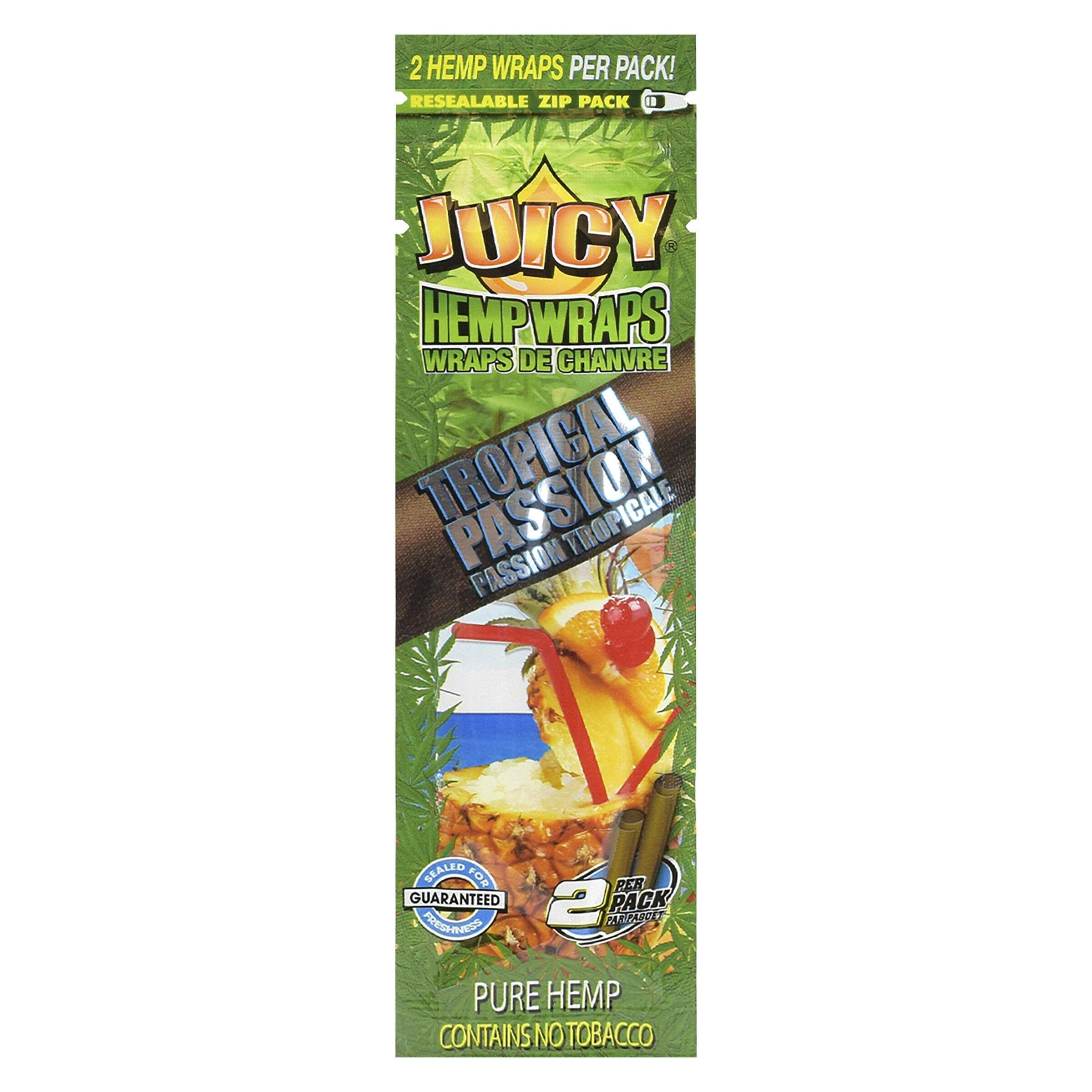 Tropical Passion | 2-Pack Hemp Wraps | Accessories by Juicy Jay's
