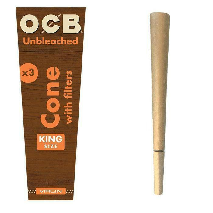 OCB - Unbleached Cones - King Size (3pk) | Accessories