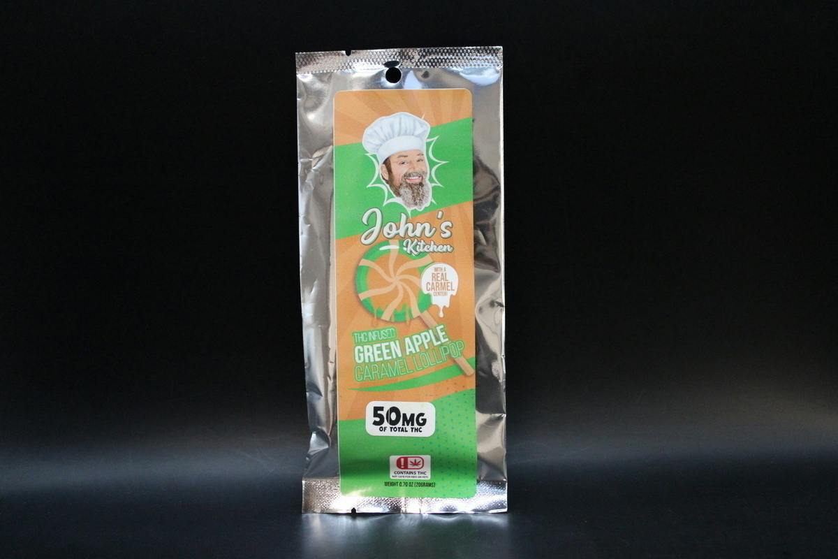 Green Apple Caramel Sucker | 50mg/ea
