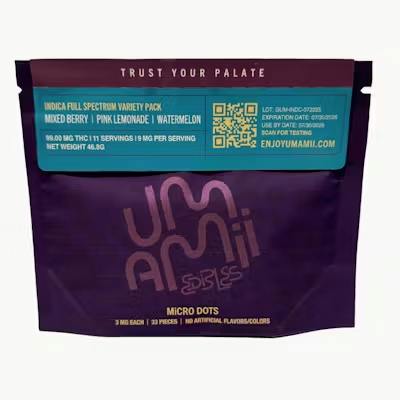 Indica Variety Microdot Gummies | 99mg | 33ct | 3mg/ea