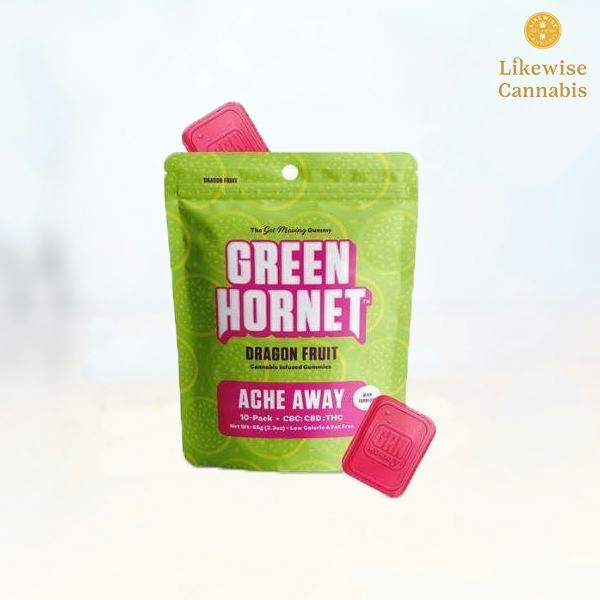 Ache Away 2:1:1 THC/CBC/CBD Gummies | Gummies | 10pk | 15mg/ea by Green Hornet