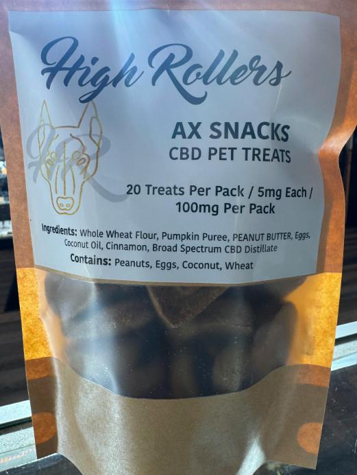 High Rollers - Ax Snax Dog Treats - / 5 mg / 100 mg: Baked Goods