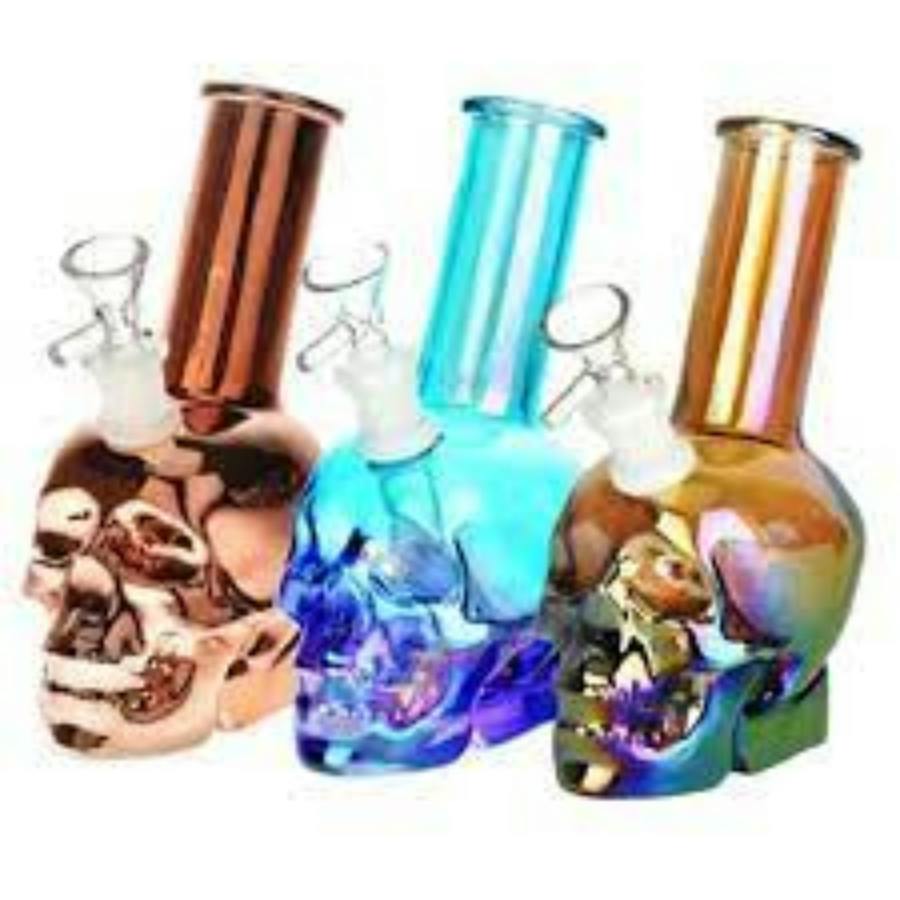 Metallic Sunset Skull Water Pipe | Accessories
