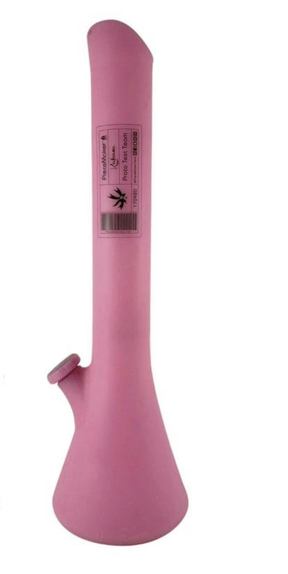 Piece Maker | Kahuna Silicone Bong | 21.5" | Glow in the Dark Pink | Bongs