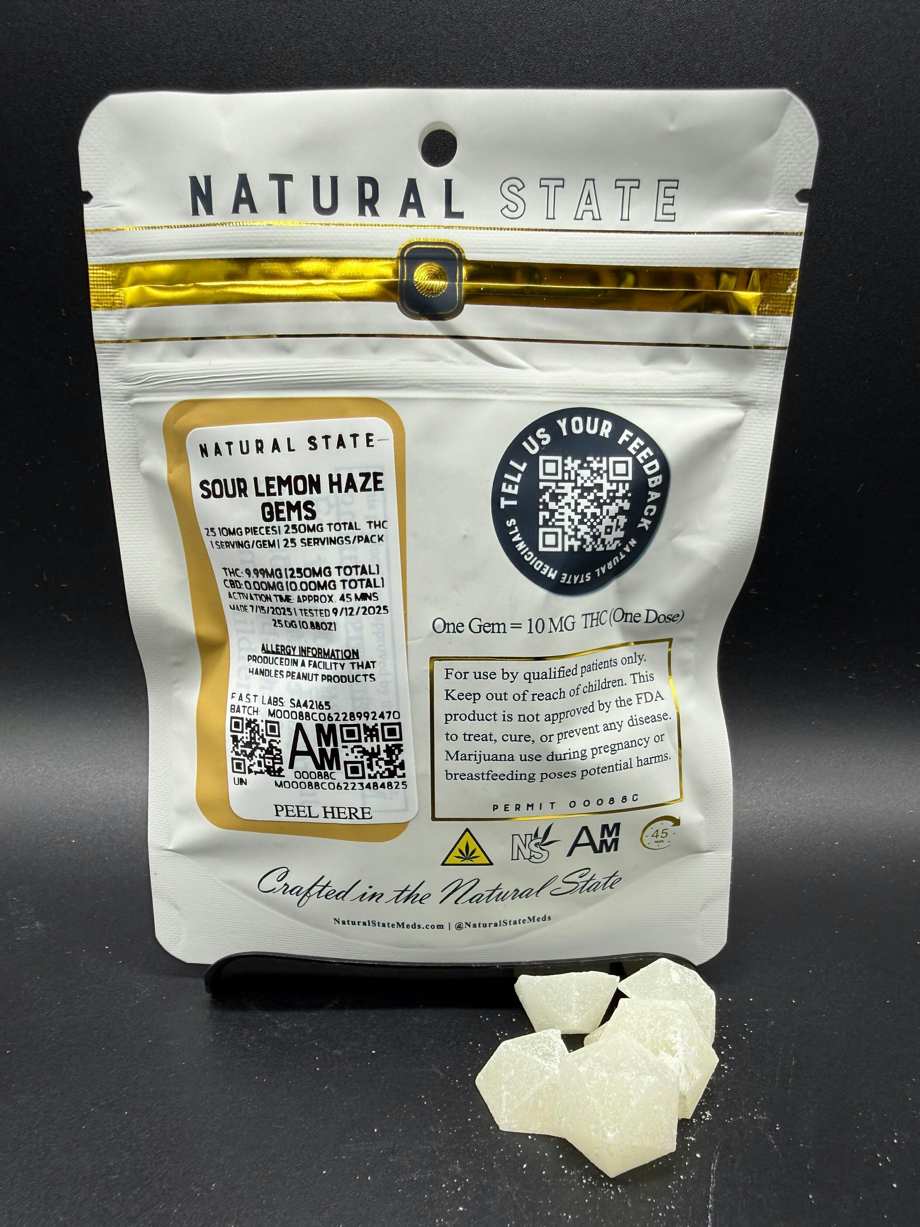 Sour Lemon Haze Gems | 25pk | 10mg/ea