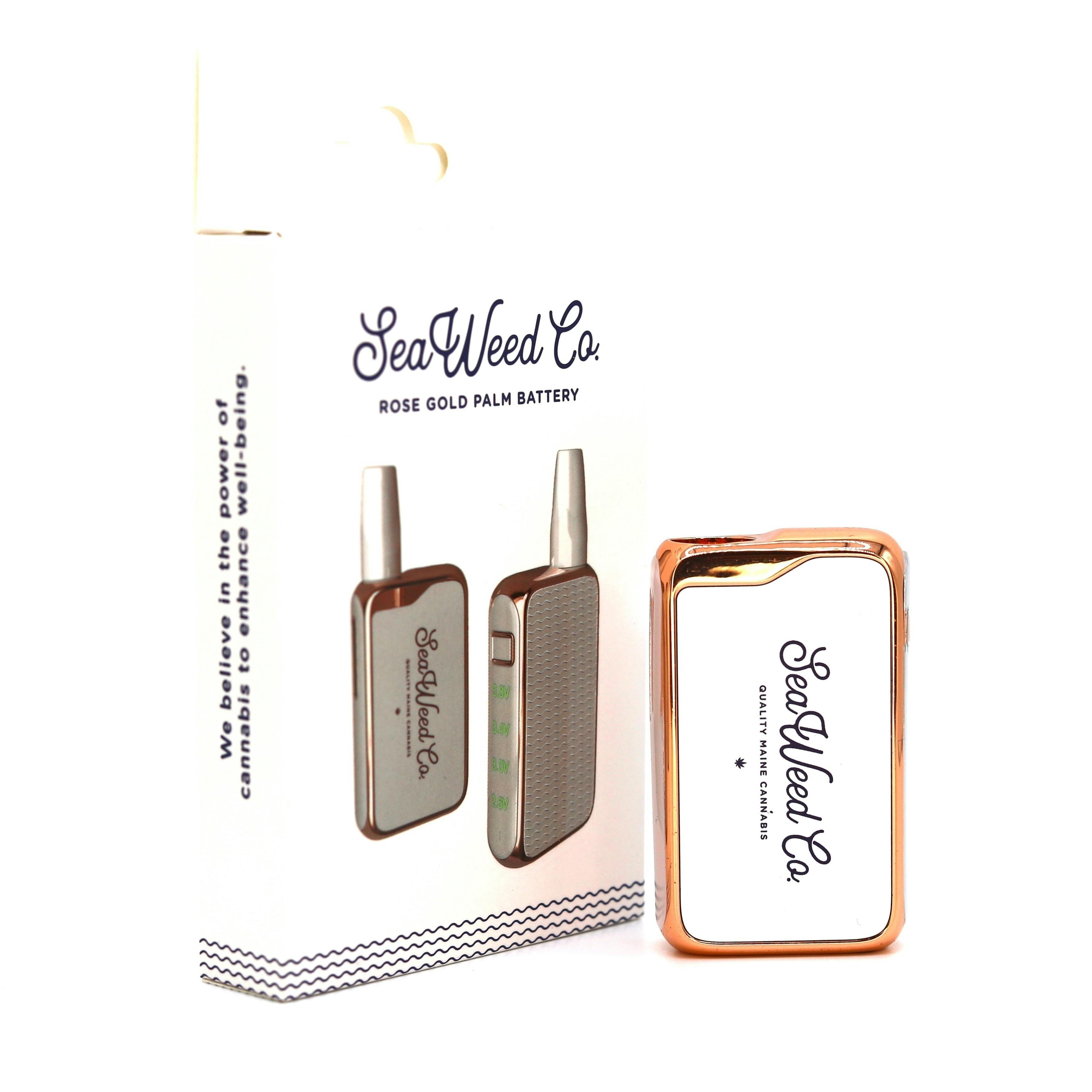 Shiny Rose Gold Palm Battery | Batteries at SeaWeed Co. - South Portland Recreational Cannabis Dispensary