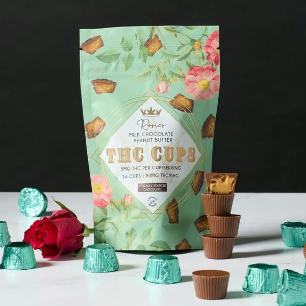 Milk Chocolate PB Cups 80mg from Rosie's | Chocolates | 16pk | 5mg/ea