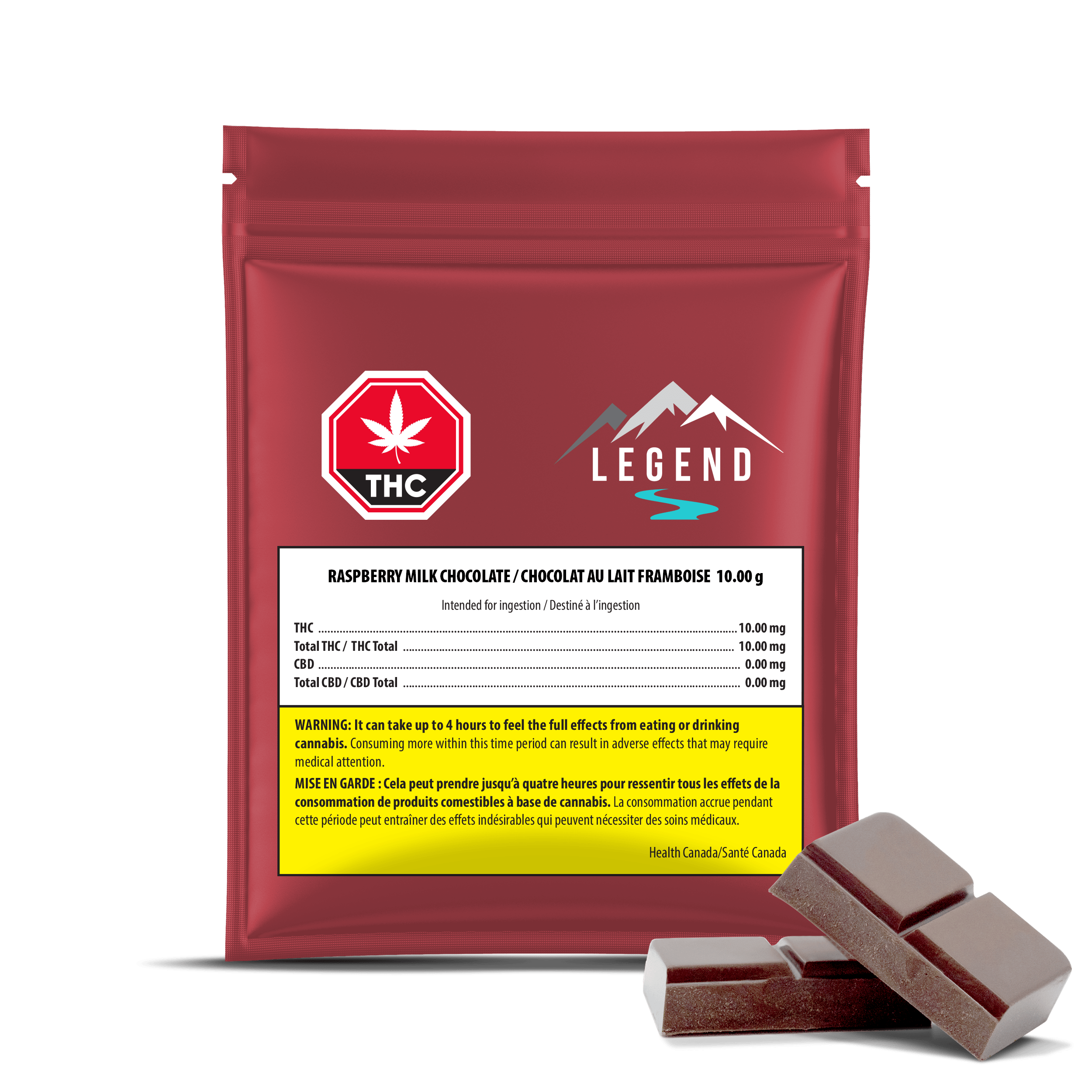 CBD Raspberry Milk Chocolate | Chocolates | 4pk | 2.5mg/ea