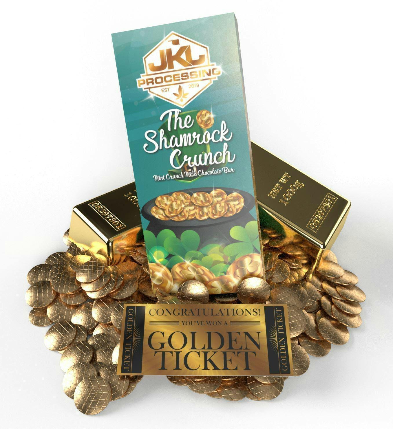 Shamrock Crunch Chocolate Bar | Chocolates | 1000mg/ea