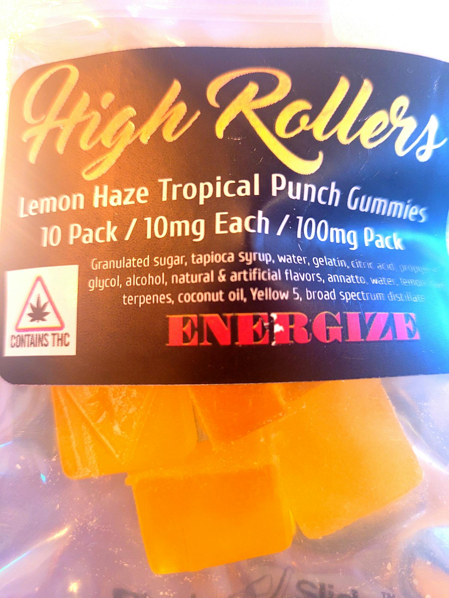 High Rollers - Gummies -/10mg/100mg - Lemon Haze Tropical Punch | Gummies |