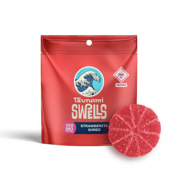 Tsunami | Gummy | Strawberita Shred 100mg | Gummies | 100mg/ea