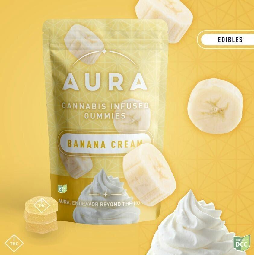 Aura - Banana Cream + CBC Gummies - | Gummies | 24pk by Aura