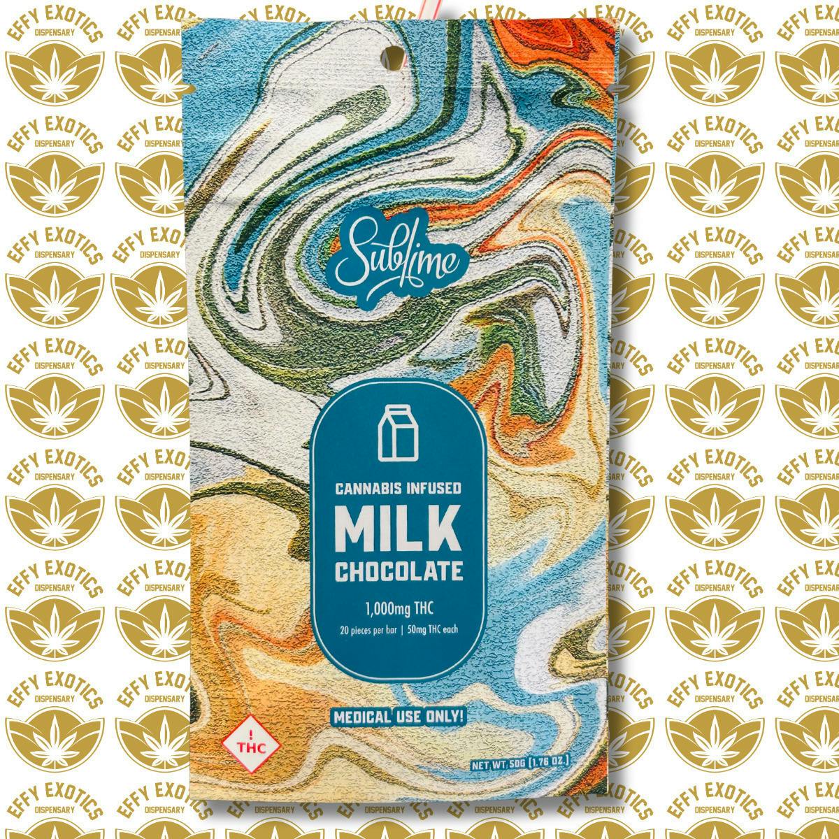 Sublime - SL Milk Chocolate Bar | Chocolates | 20pk | 50mg/ea - Sublime