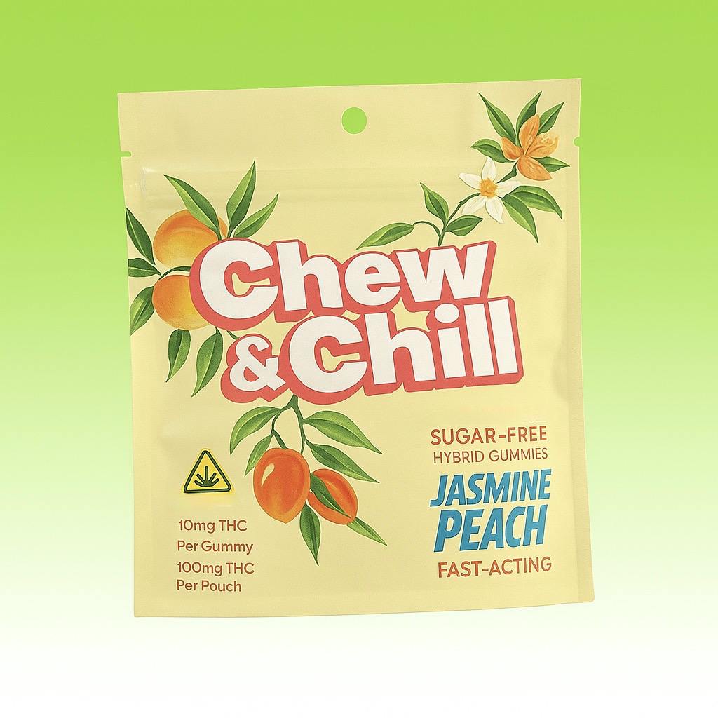 Chew & Chill - Peach Jasmine | Gummies | 10pk | 10mg/ea cannabis product