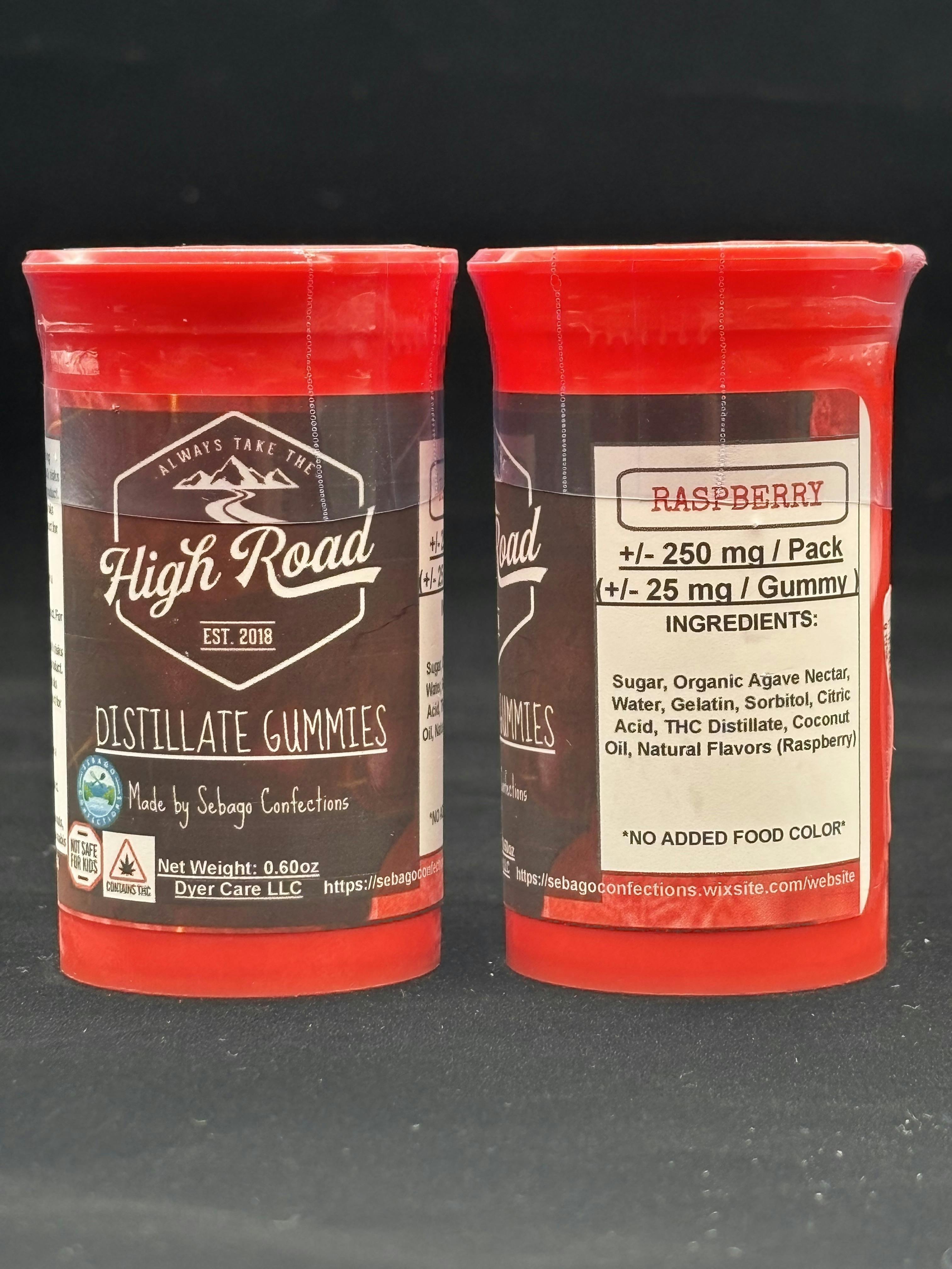 Raspberry Gummies | Gummies | 10pk | 25mg/ea by High Road