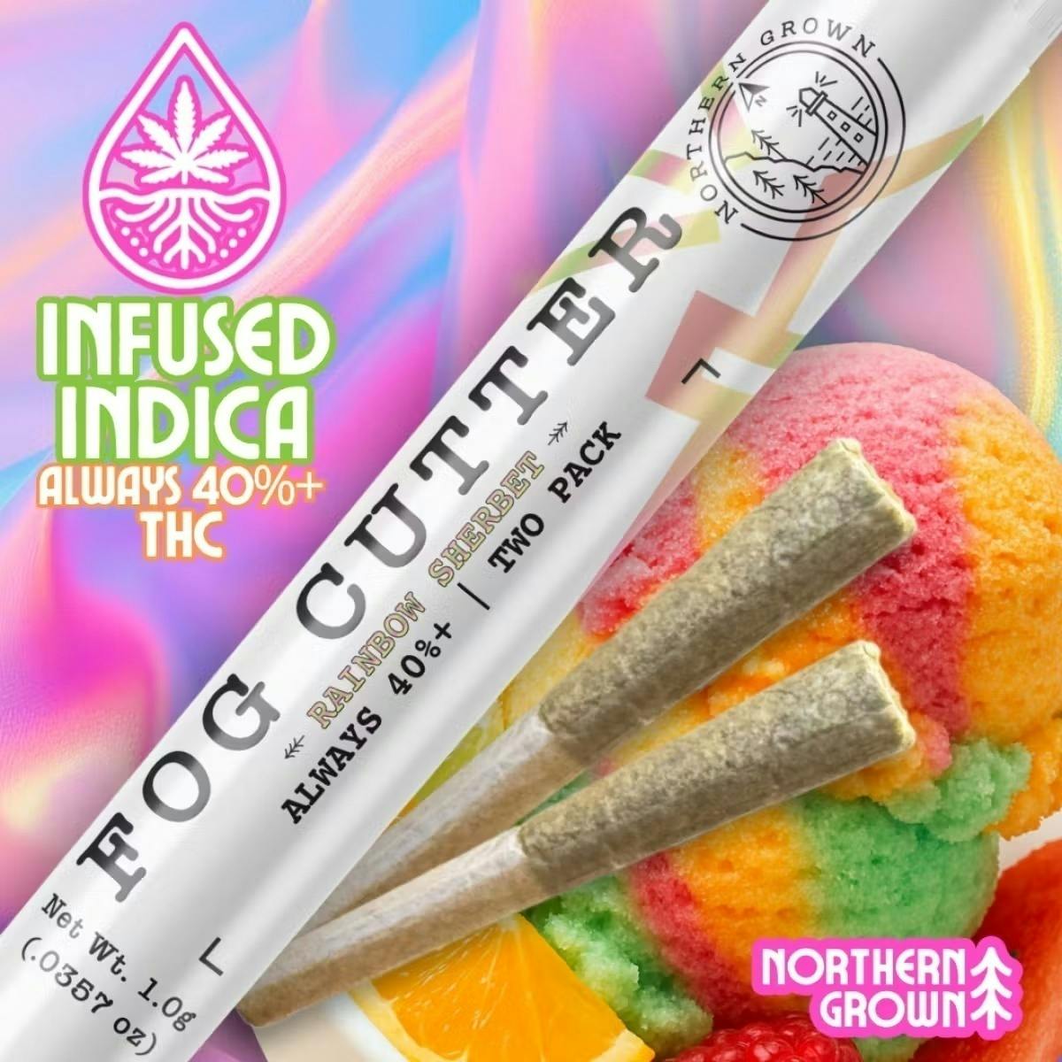 Rainbow Sherbet | Infused Joints | 0.5g | 2pk at Hidden Wonders Dispensary