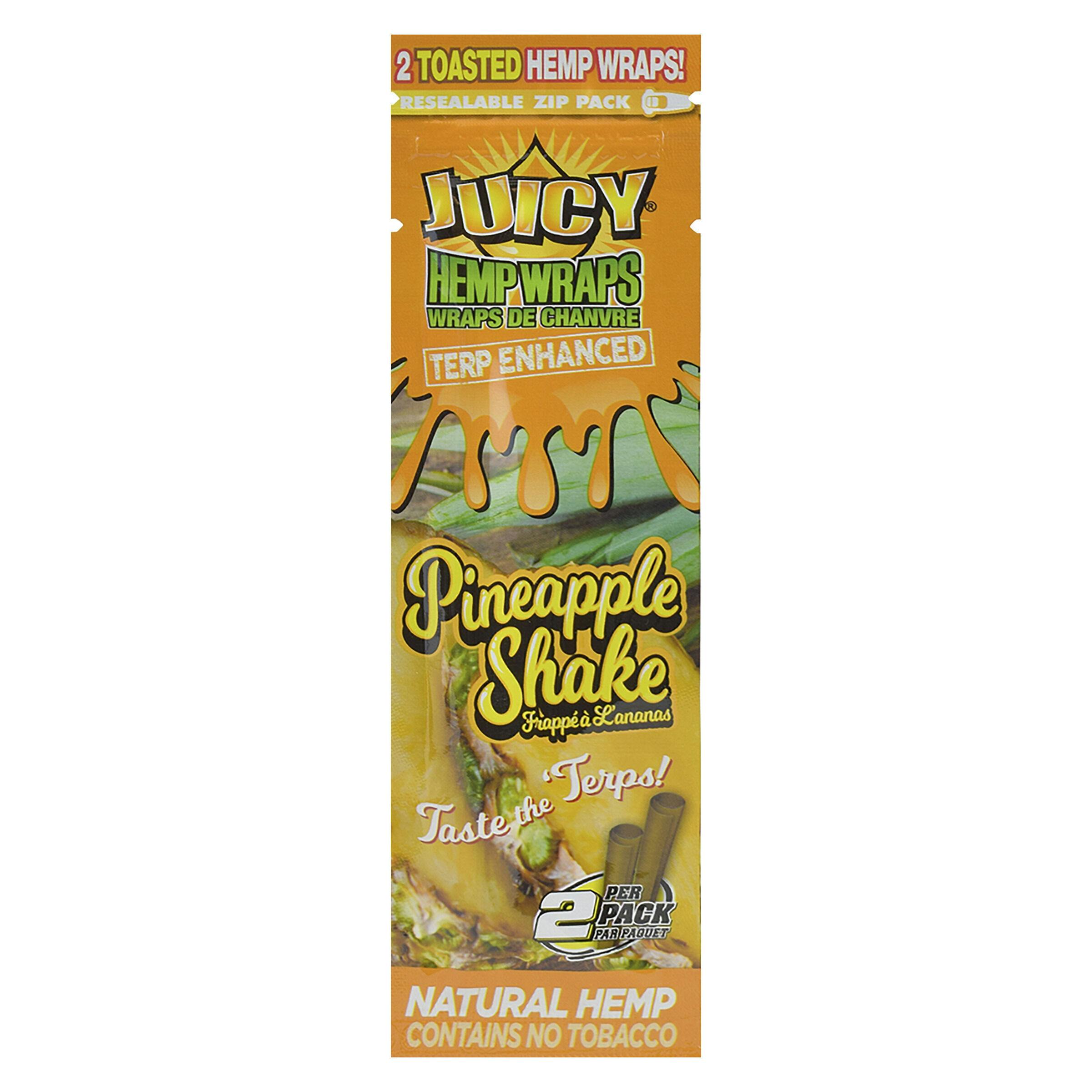 Juicy Jay Terp Infused Hemp Wraps Pineapple Shake 2pk | Accessories by Juicy Jay's