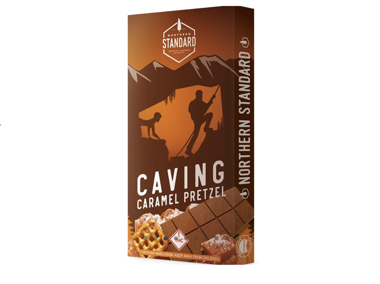 Northern Standard | 100mg Chocolate Bars | REC - Caving Caramel Pretzel | C